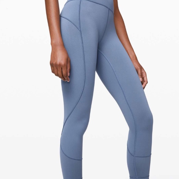 NWOT Lululemon In Movement 7/8 Tight Legging in Oasis Blue Size 4 (everlux) - Picture 2 of 4